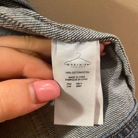 Greywire New York distressed denim vest size Small. {220} - Picture 6 of 10